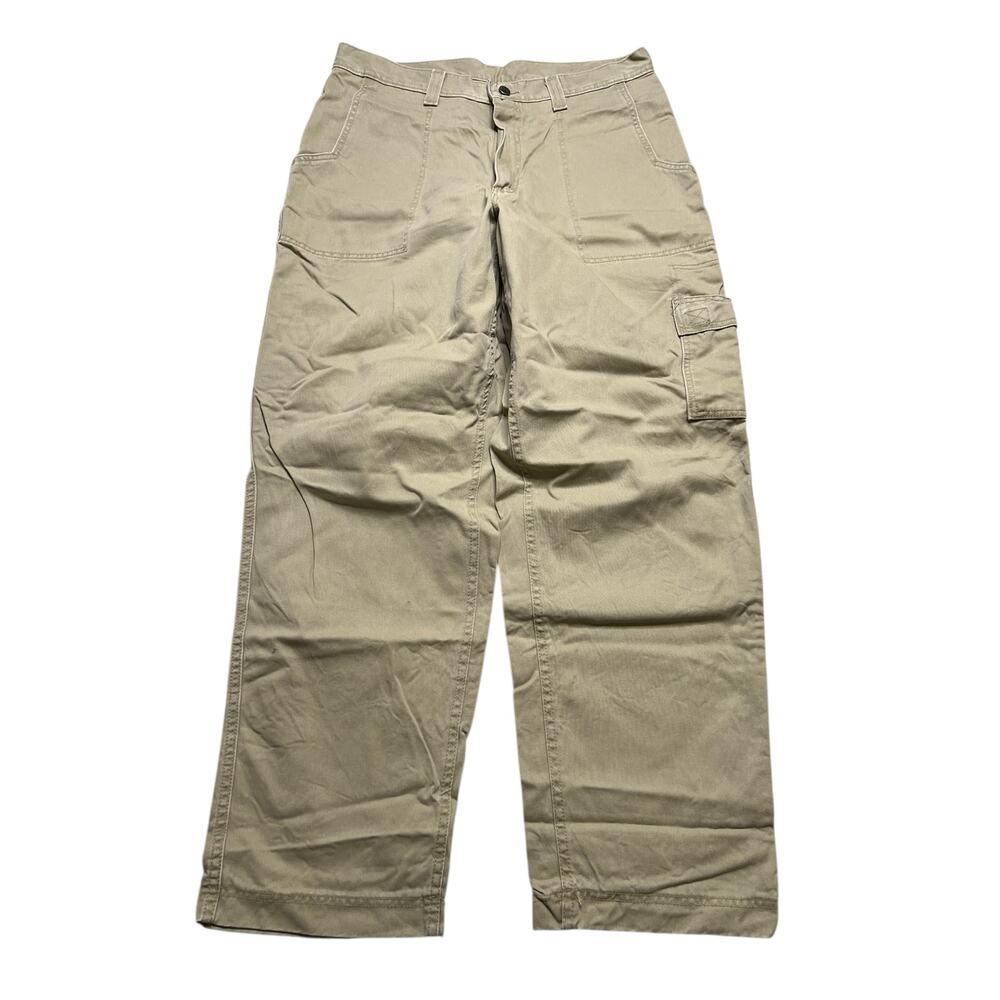 Vintage 90s Lee Riveted Carpenter Pants Men’s Khaki Workwear Sz 18M Actual 35x31